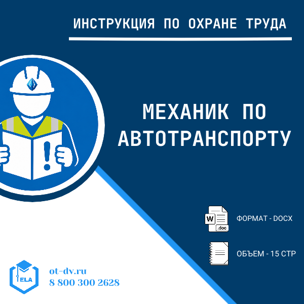 Инструкция по охране труда: Механик по автотранспорту