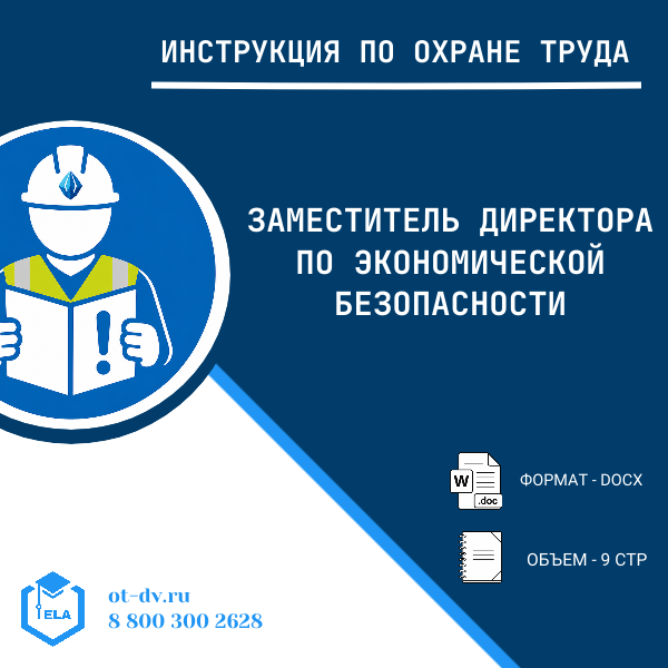 Инструкция по охране труда: Заместитель директора по экономической безопасности