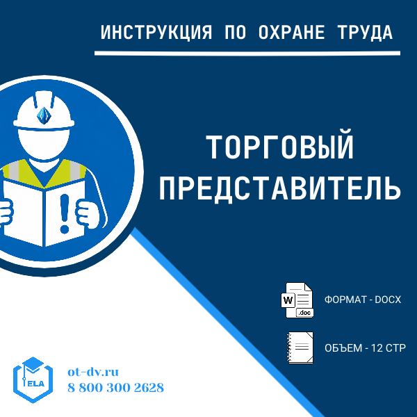 Инструкция по охране труда: Торговый представитель