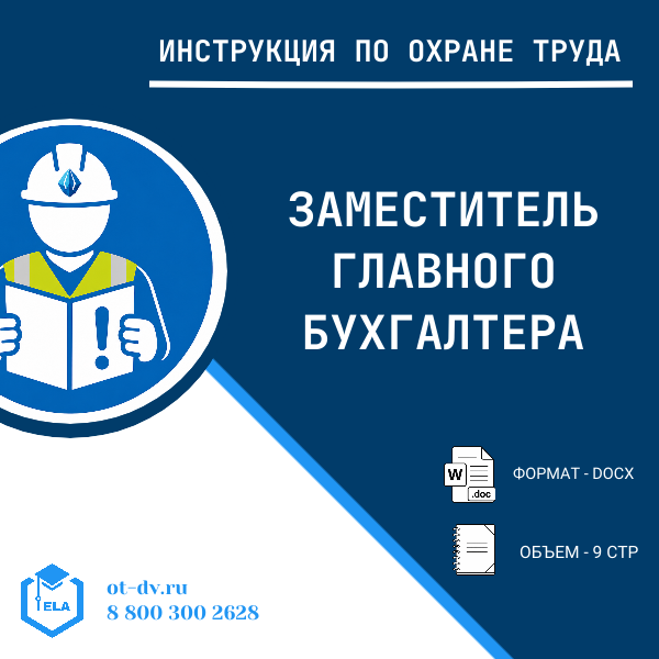 Инструкция по охране труда: Заместитель главного бухгалтера